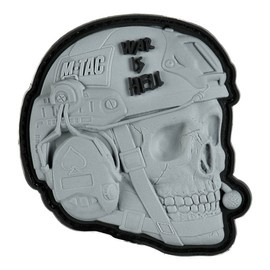 JELVÉNY WAR IS HELL 3D PVC - SZÜRKE - M-TAC