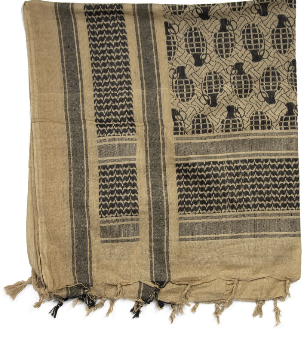 Shemagh scarf - coyote/black pineapple