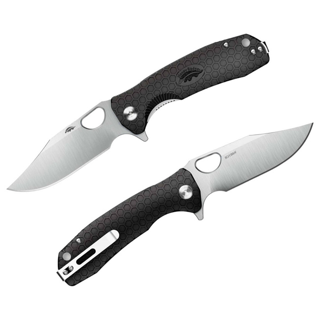 Honey Badger - BLACK - SMALL - CLIPPOINT ZSEBKÉS