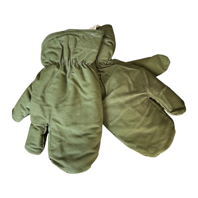 Katonai téli kesztyű - 3 ujjas - Román hadsereg katonai felesleg - OD zöld - Jó állapotban