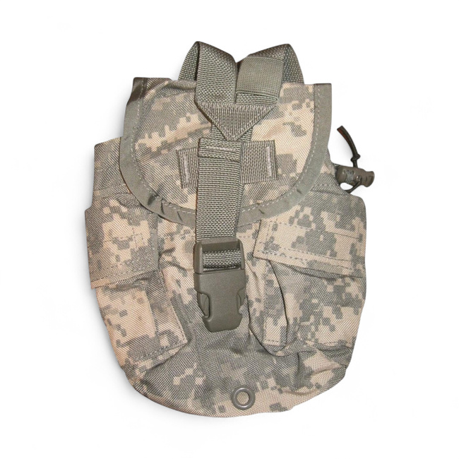 Molle pouch for water bottle - US Army military surplus - ACU camouflage - Used