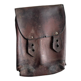 Bőr táska 4 AK-47 tölténytárhoz - Román hadsereg feleslege - Használt