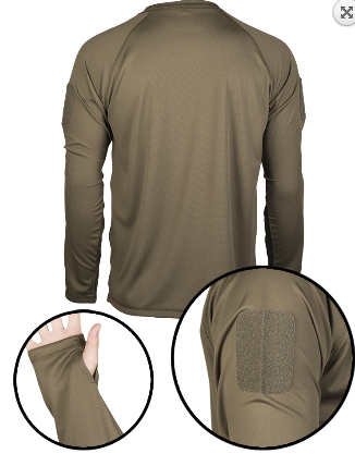QUICK-DRYING LONG-SLEEVED TACTICAL SHIRT - Mil-Tec - OD