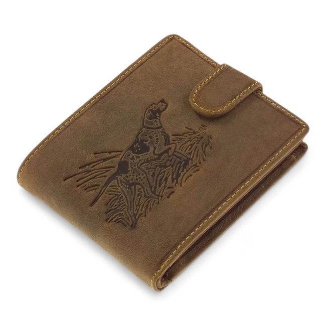Leather Wallet for Hunters with Print - Dog - GreenDeed