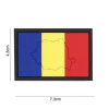 Románia Jelvény - 3D Kontúr - PVC - 7,3 × 4,8 cm