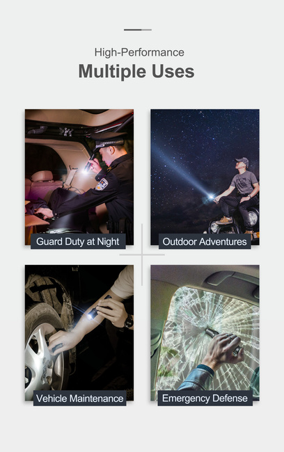 Nextorch P80 nagy teljesítményű taktikai lámpa - fekete