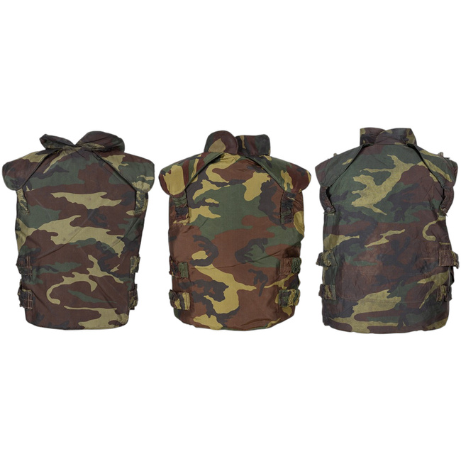 FLAK VEST - ITALIAN ARMY MILITARY SURPLUS - WOODLAND CAMO - LIKE NEW