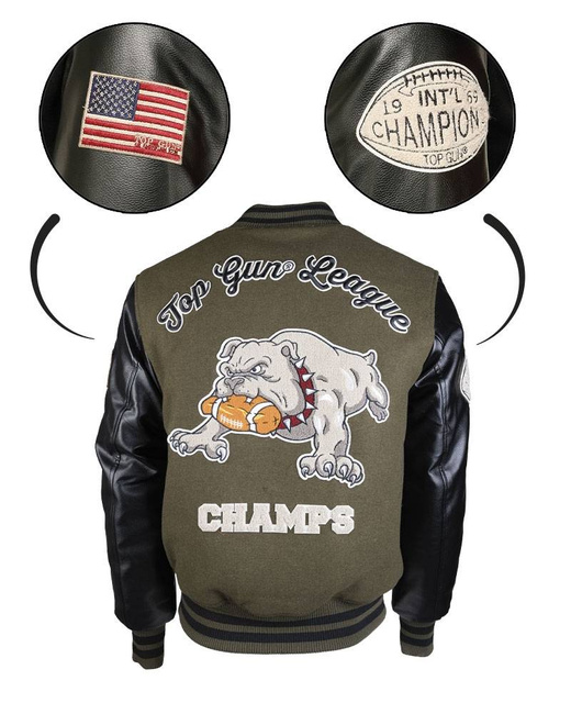 BASEBALL KABÁT "TOP GUN" - LIGA - OD / FEKETE