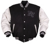 NY Baseball dzseki, patch-el, Fekete/Fehér