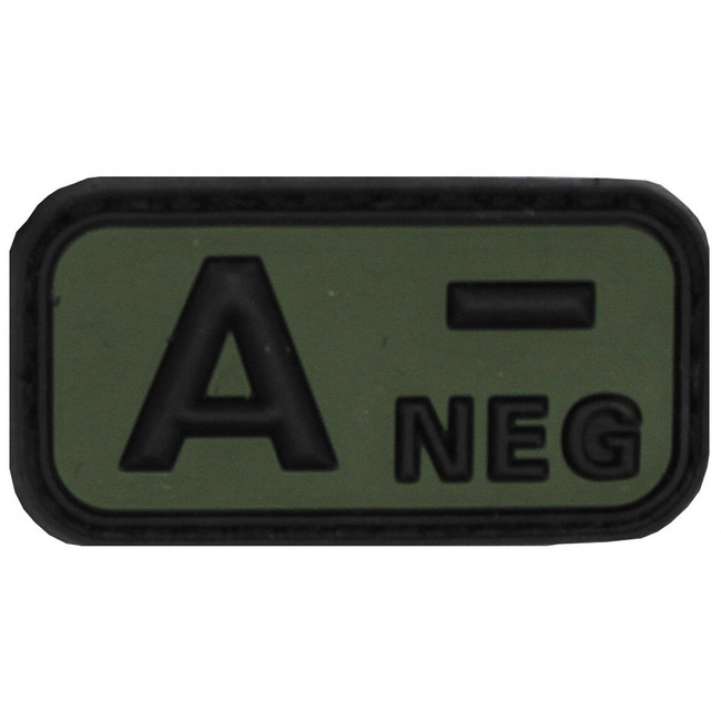 3D VELCRO PATCH - 5 x 2.5 CM - MFH® - FEKETE/OD ZÖLD - VÉRCSOPORT "A NEG"
