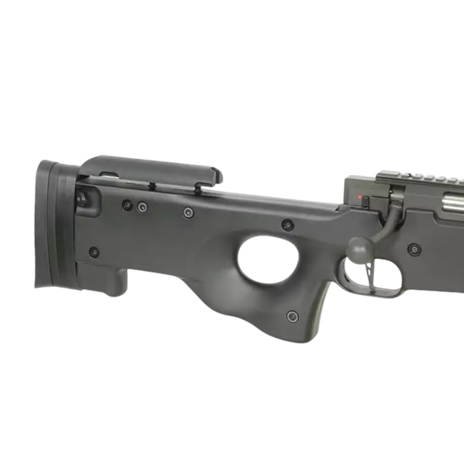 REPLIKA AIRSOFT MESTERLÖVÉSZ PUSKA - TOVÁBBFEJLESZTETT VÁLTOZAT - 650 FPS - FEKETE - JÓL - MB01AE