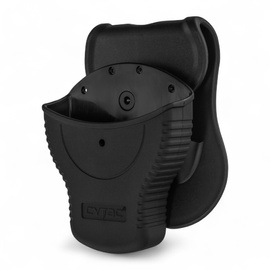 Open Polymer Handcuff Holster - with Flap - Black - Cytac