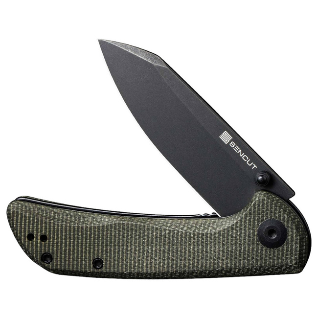 Zsebkés - „SENCUT Fritch Micarta Dark Green Black” - Böker