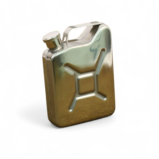 Jerry Can Pocket Flask - 6 OZ - Stainless steel - Silver - Mil-Tec