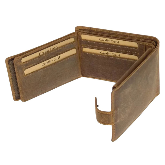 Bőrpénztárca vadászoknak mintával - Mufflon - Barna - GreenDeed