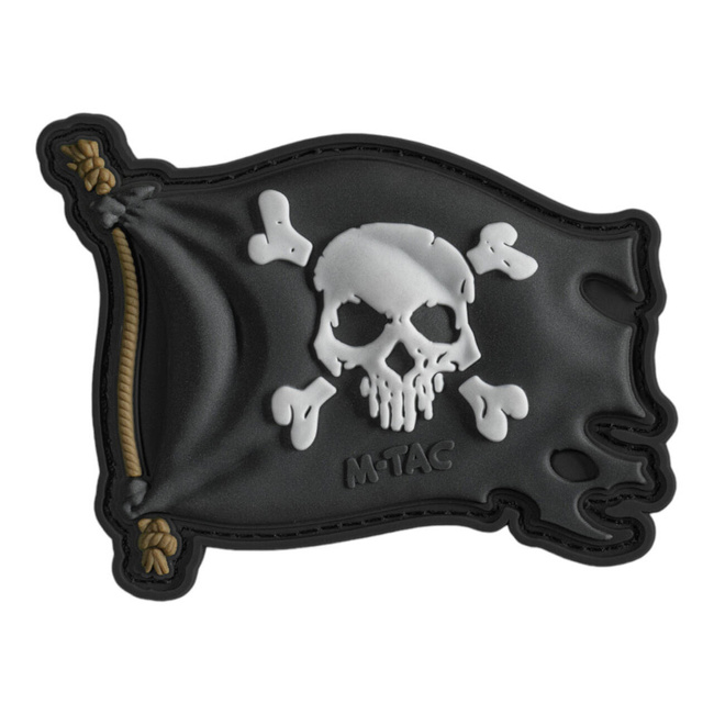 JELVÉNY JOLLY ROGER PVC - FEKETE - M-TAC