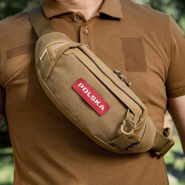 JELVÉNY POLSKA 25 x 80 MM LASER CUT - PIROS/FEHÉR - M-TAC