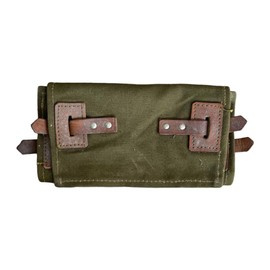 TEXTIL ÉS BŐR BORÍTÓ - OLÍVA ZÖLD - KATONAI FELESLEG RÓMAI HADSEREG - JÓ ÁLLAPOTBAN