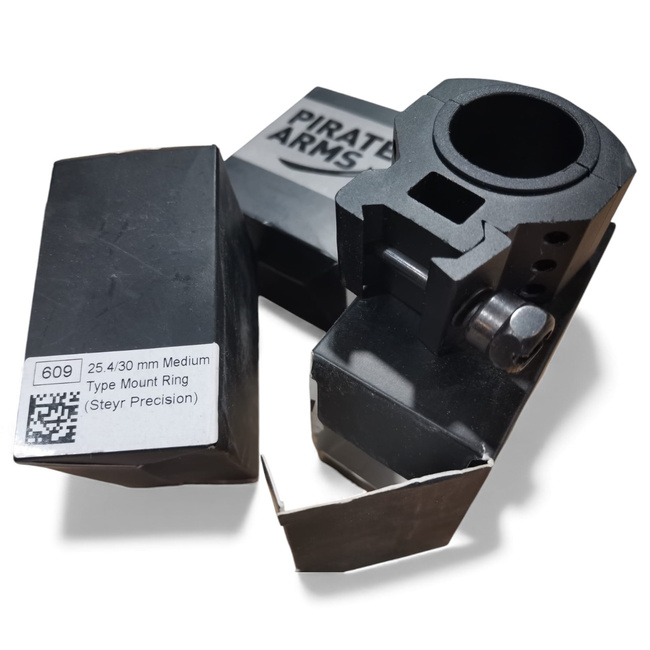 Alumínium szerelékgyűrű - 25,4 mm / 30 mm - Fekete - Pirate Arms (Steyr Precision)