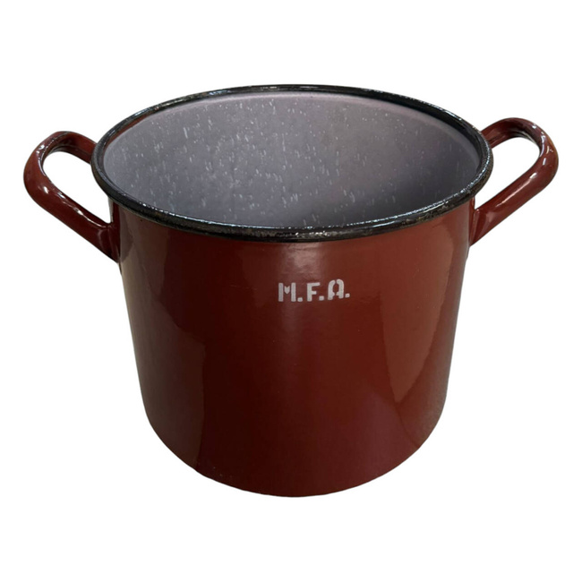 ENAMELED POT - 10L - ROMANIAN ARMY MILITARY SURPLUS - IN GOOD CONDITION