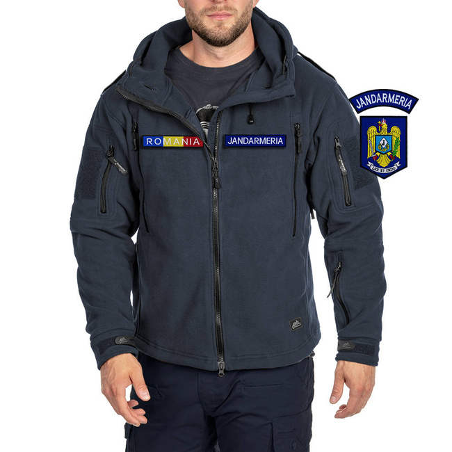 WINTER FLEECE JACKET - PATRIOT - HELIKON TEX - NAVY BLUE - WITH EMBLEMS - JANDARMERY