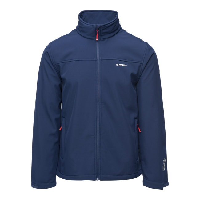 LINGEN SOFTSHELL JACKET FOR MEN - DARK BLUE/ ORANGE-RED - MAGNUM