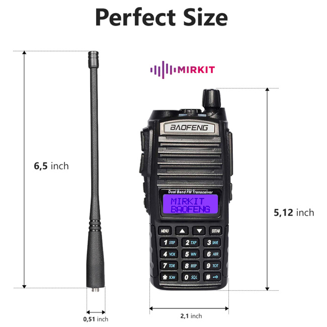 HORDOZHATÓ RÁDIÓÁLLOMÁS BAOFENG UV-82, 8W 136-174 MHZ / 400-470 MHZ