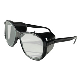 Szemüveg Átlátszó Lencsékkel és Levehető Oldalsó Védőkkel - Fekete Keret - Magyar Hadsereg Katonai Felesleg - Jó Állapotban