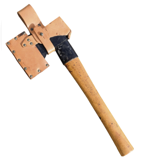 CZECH AXE WITH LEATHER CASE USED