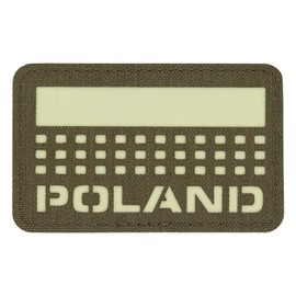 POLAND JELVÉNY (zászlóval) - 50 x 80 mm - LASER CUT -  RANGER ZÖLD/GID - M-TAC