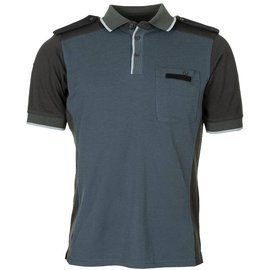 POLO SHIRT - BLUE/GREY - MILITARY SURPLUS BRITISH ARMY - USED