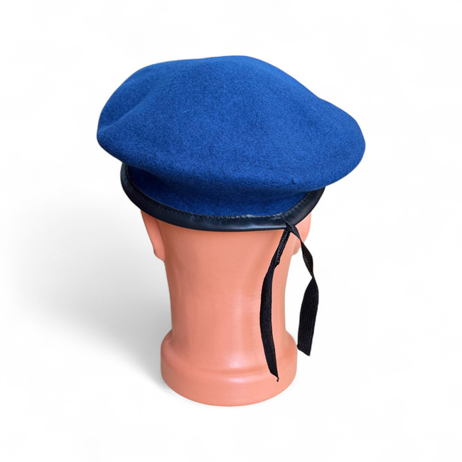 ROYAL BLUE WOOL BERET - LEATHER BRIM - ARMY (MAPN) - AIR FORCE - LECTER TACTICAL