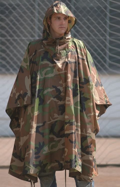 WET WEATHER PONCHO - RIPSTOP - Mil-Tec® - WOODLAND