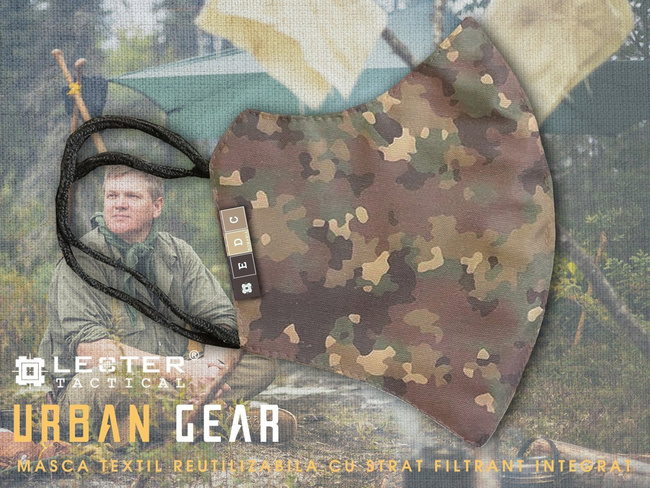 Urban Gear reusable mask with integred filter - Lecter Tactical - EDC Camo