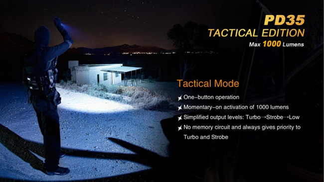 Flashlight Fenix PD35 - Tactical, water resistant