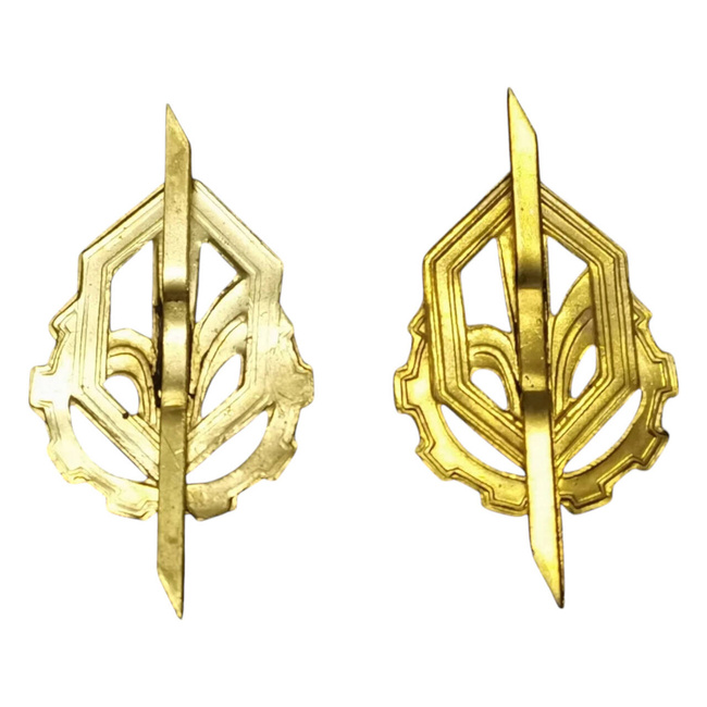 2 DB KATONAI RANGJELZÉS - KÉMIA - KATONAI FELESLEG ROMÁN HADSEREG - ARANY - JÓ ÁLLAPOTBAN