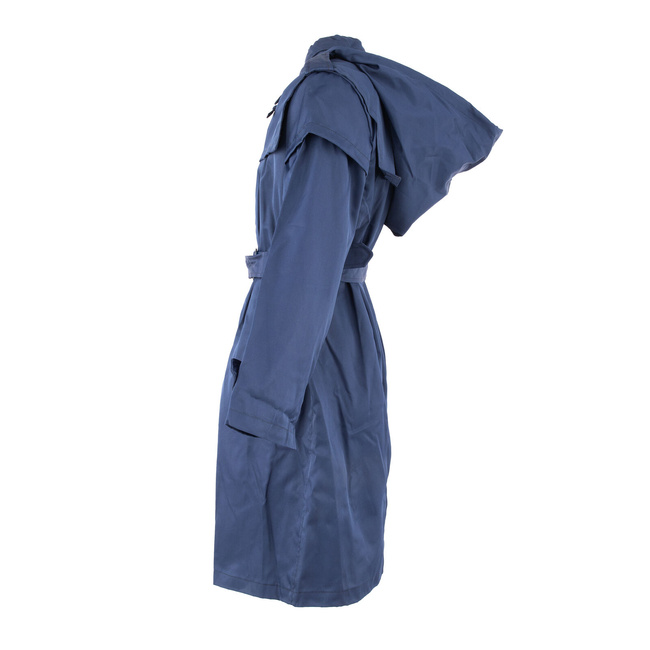 VÍZÁLLÓ TRENCH KABÁT - ROMÁN HADSEREG KATONAI FELESLEG - MINT ÚJ - SÖTÉTKÉK