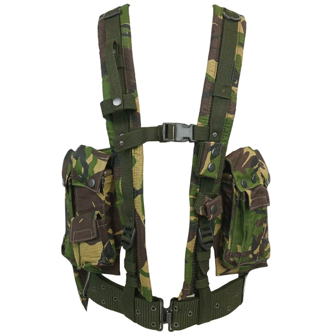 HARNESS, TACTICAL VEST - RIPSTOP CANVAS - DPM CAMO - GENUINE MILITARY SURPLUS ROMANIAN ARMY - NEW