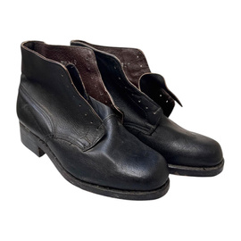 Bőr fűzős bakancs - Román Hadsereg katonai felesleg - Fekete - Jó állapotban