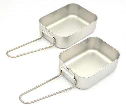 KONYHAI KÉSZLET - ROZSDAMENTES ACÉL - KATONAI FELESLEG HOLLAND HADSEREG - HASZNÁLT