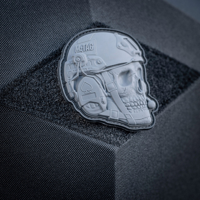 OPERATOR SKULL JELVÉNY - 3D PVC - SZÜRKE - M-TAC