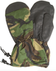 Brit.Camo/Leather Cover Mittens Like New