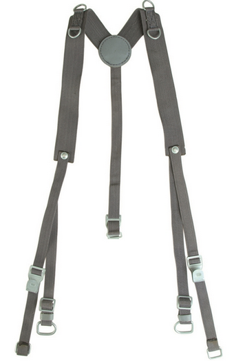 East Ger. Grey Field Suspenders Like New