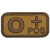3D VELCRO PATCH - 5 x 2.5 CM - MFH® - BARNA/KHAKI - VÉRCSOPORT "0 POS"