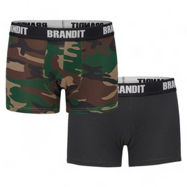 LOGO BOXERS - WOODLAND/BLACK - BRANDIT (2/PACK)