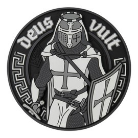 JELVÉNY DEUS VULT 3D PVC - FEKETE - M-TAC