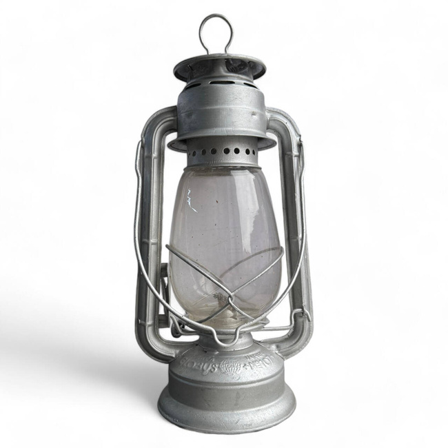 WIND LAMP - METALOGLOBUS - SILVER - MILITARY SURPLUS ROMANIAN ARMY - IN GOOD CONDITION