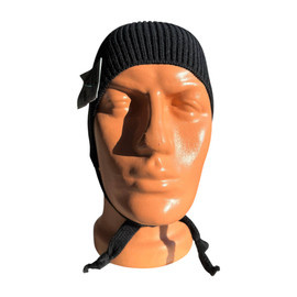 GYAPJÚ SISAK ALATTI SAPKA - ROMÁN HADSEREG KATONAI FELESLEG - FEKETE - MINT ÚJ