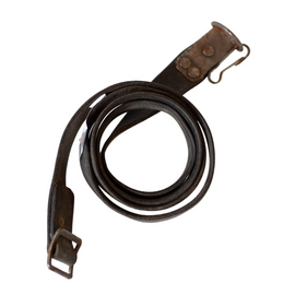 LEATHER BELT FOR AK - MILITARY SURPLUS FROM ROMANIAN ARMY - BLACK - USED