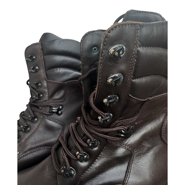 PROFESSIONAL COMBAT BOOTS - ROMANIAN ARMY MILITARY SURPLUS - BROWN - LIKE NEW